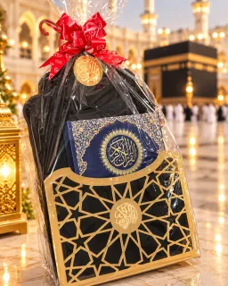 ستاند خشب مع اكريلك مع قرآن كامل مع تغليف