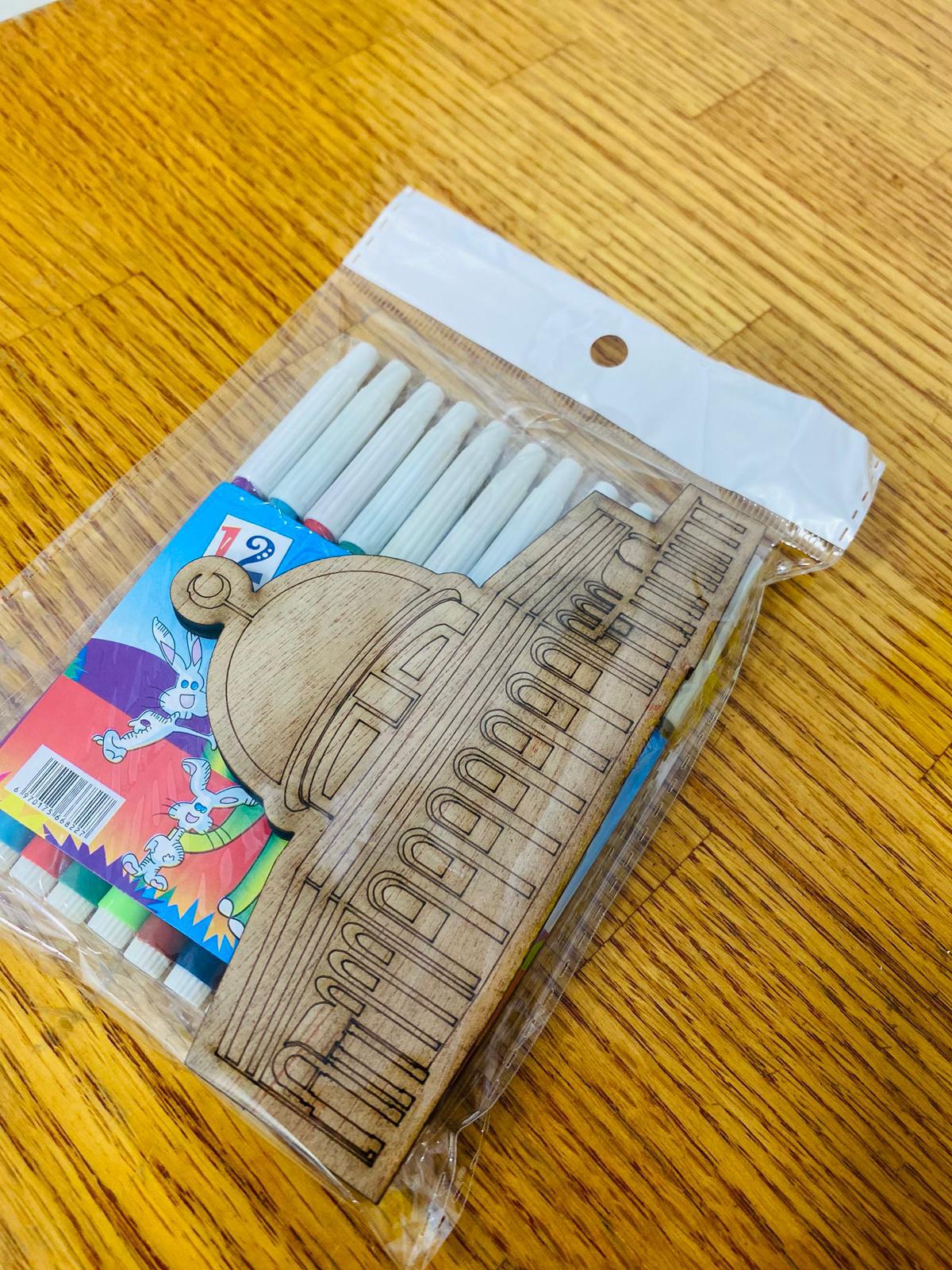 خشبة تلوين حجم كبيرمع الوان للاسراء والمعراج