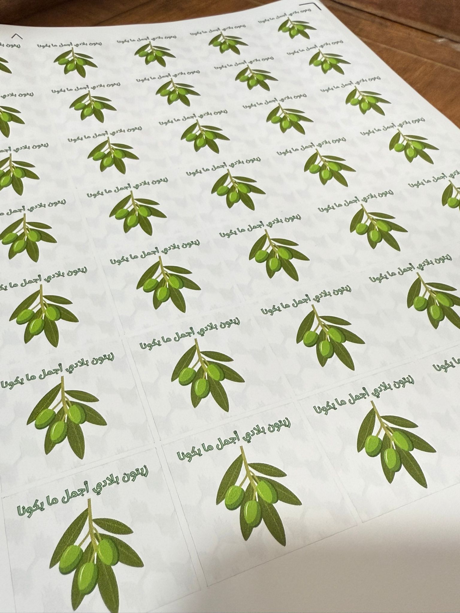 ستكرز لزيتون يحتوي ع 35 طبعة