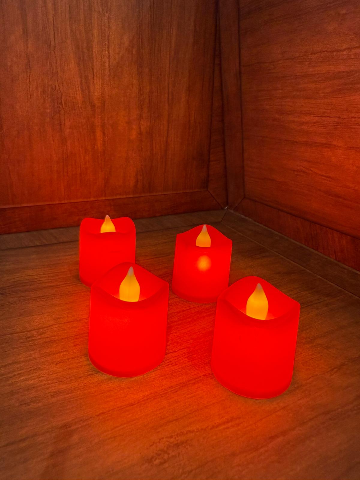 شمع الكتروني لون احمر