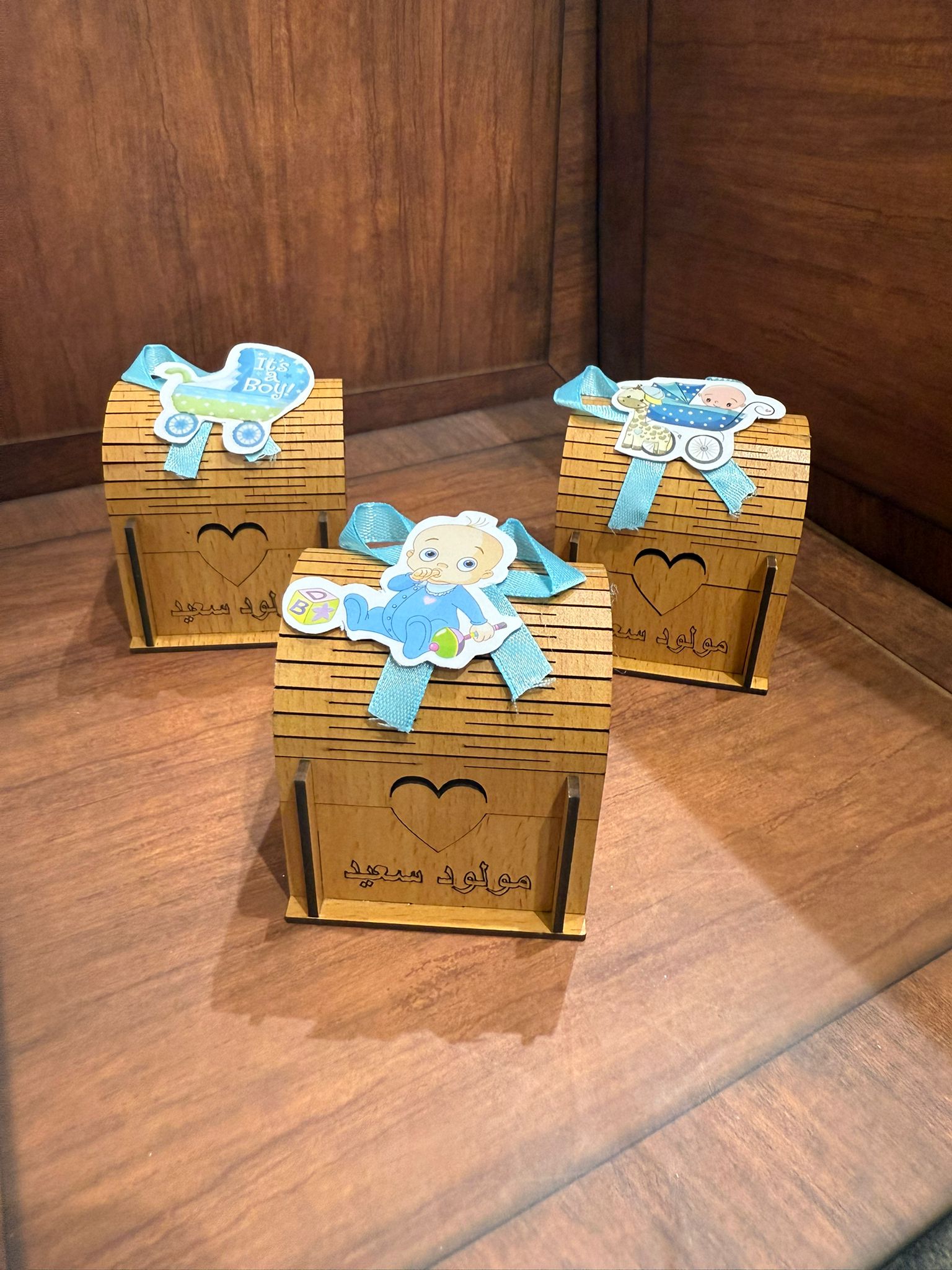 توزيعات خشب لبيبي ولد (كل 12 توزيعة )