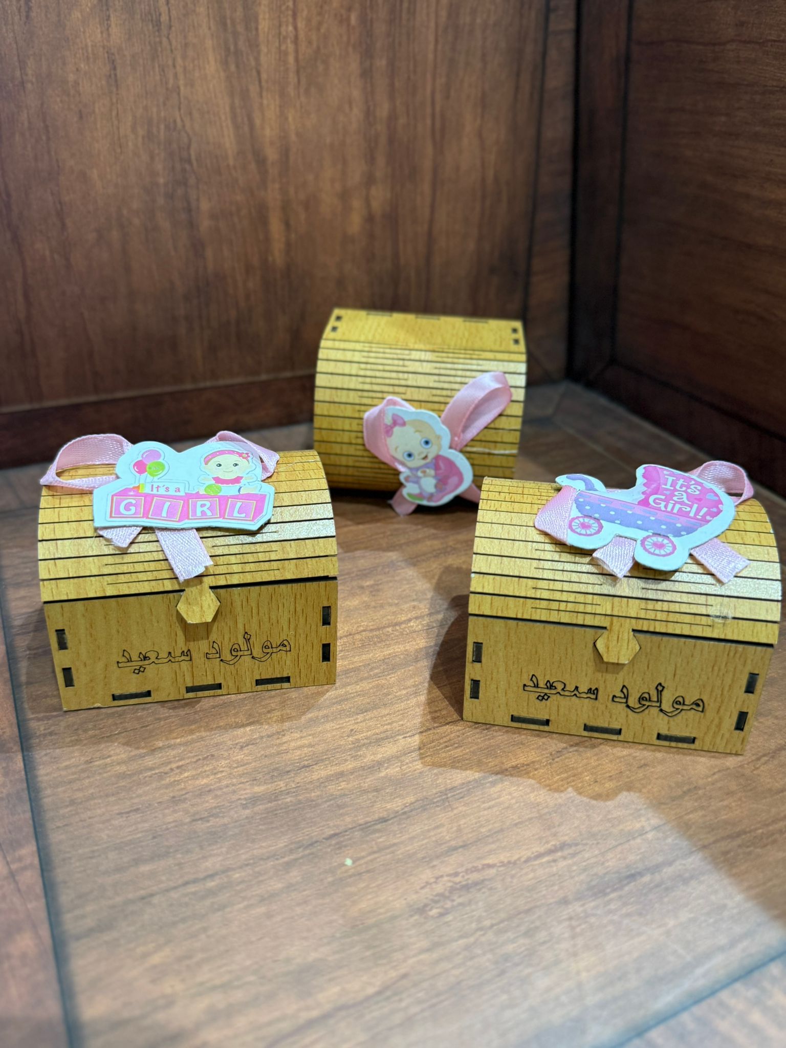 توزيعات خشب لبيبي بنت (كل 12 توزيعة )