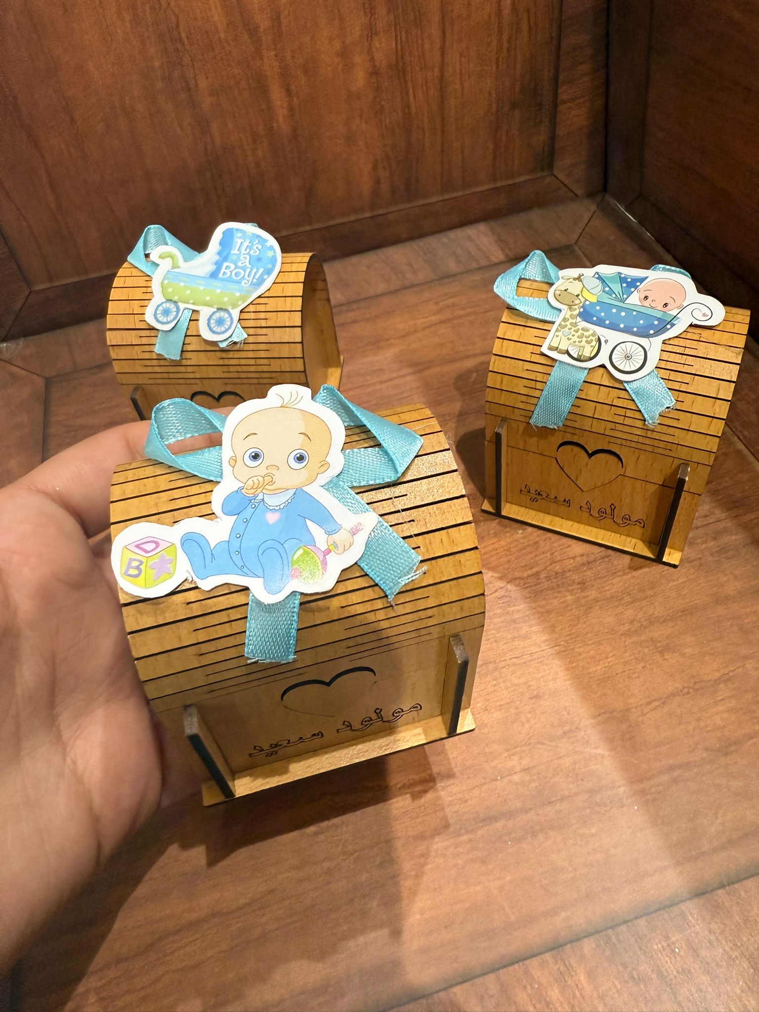 توزيعات خشب لبيبي ولد (كل 12 توزيعة )