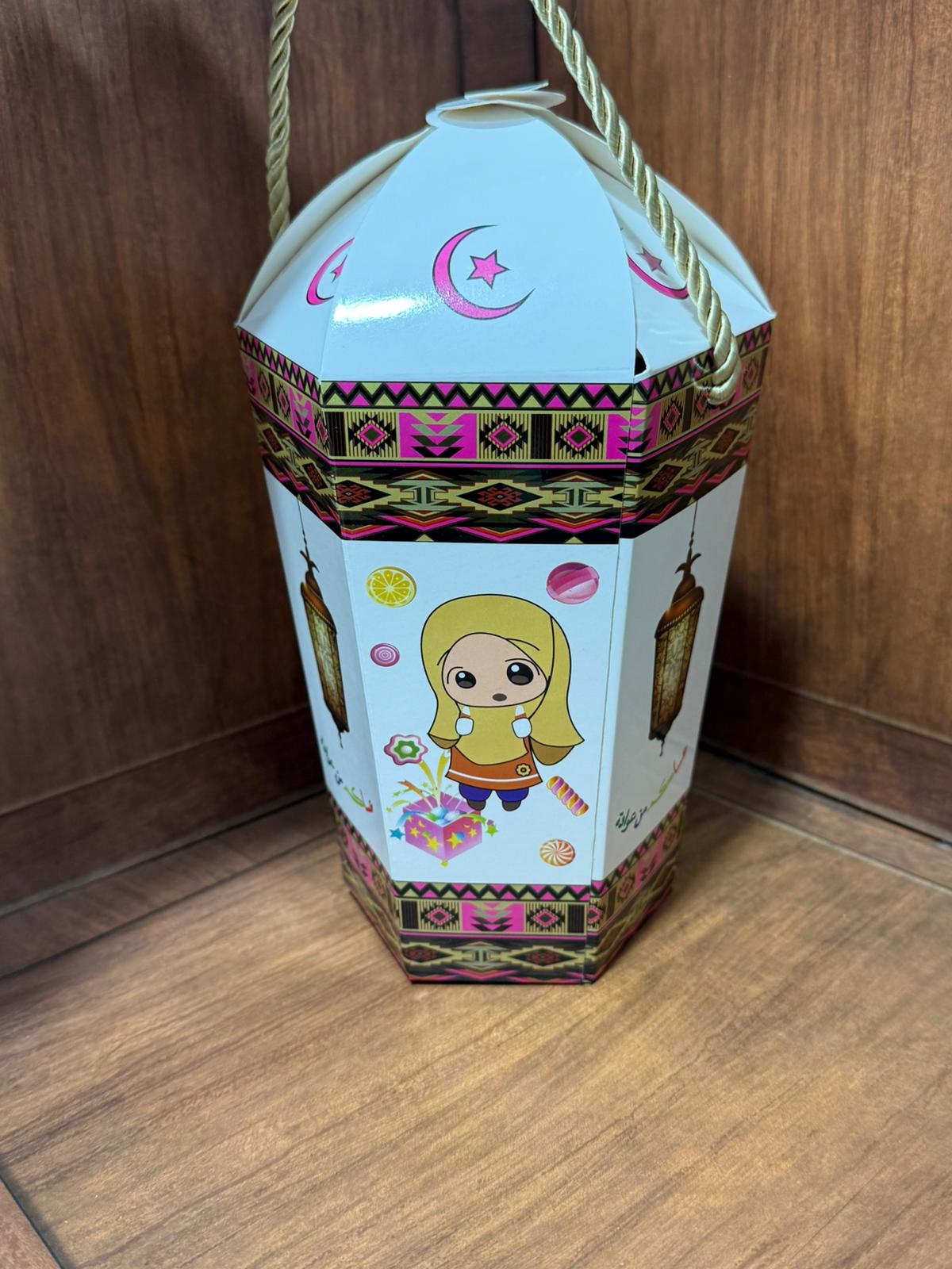 توزيعات كرتون سداسي حجم كبير (شكل بنت)