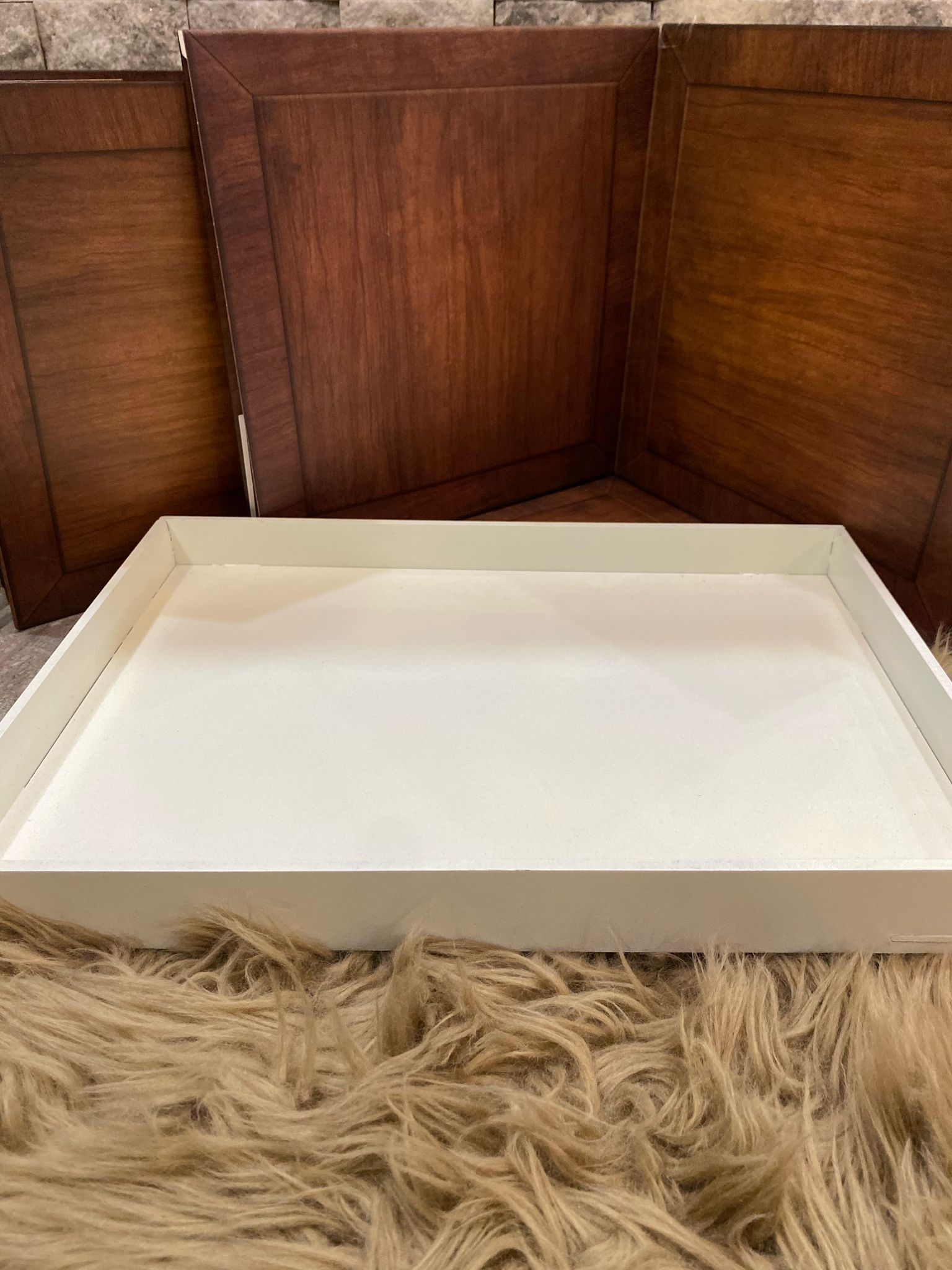 صينية خشب ثقيلة سادة