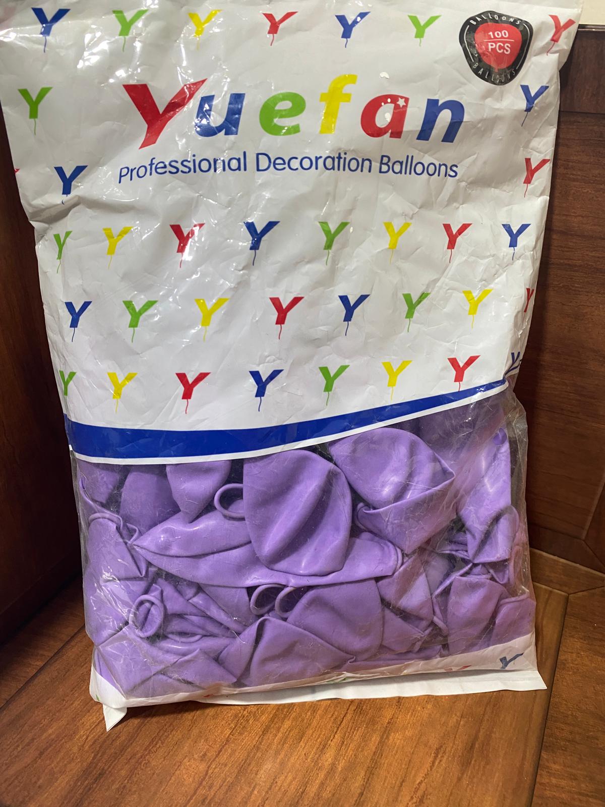 كيس بالونات نوعية ثقيلة لون ليلكي فاتح (50 بالون)