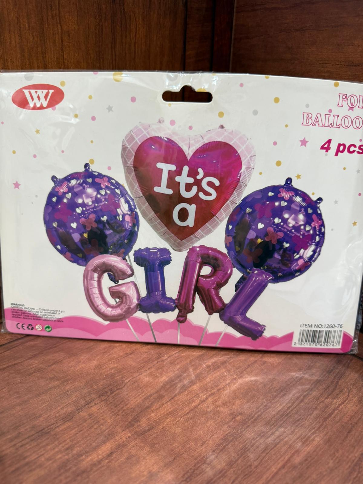 مجموعة بالونات 5 قطع لبنت