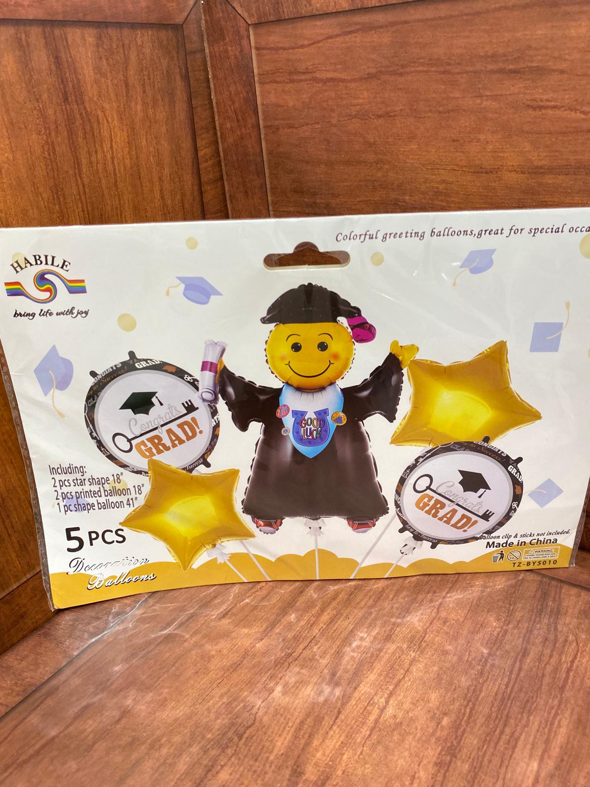 مجموعة بالون التخرج 5 قطع