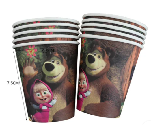 كاسات ماشا والدب (يحتوي على 10)