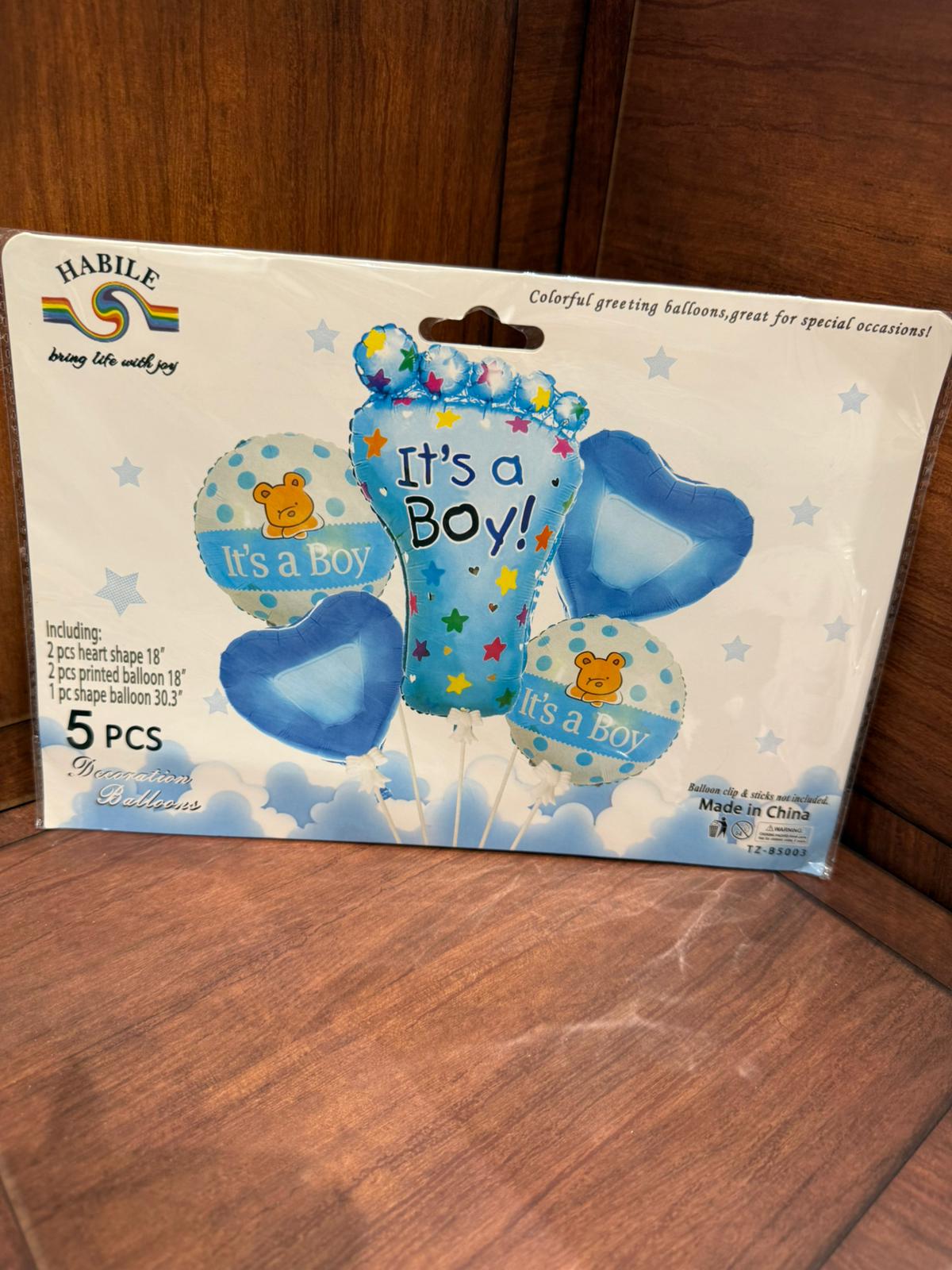 مجموعة بالونات 5 قطع لولد