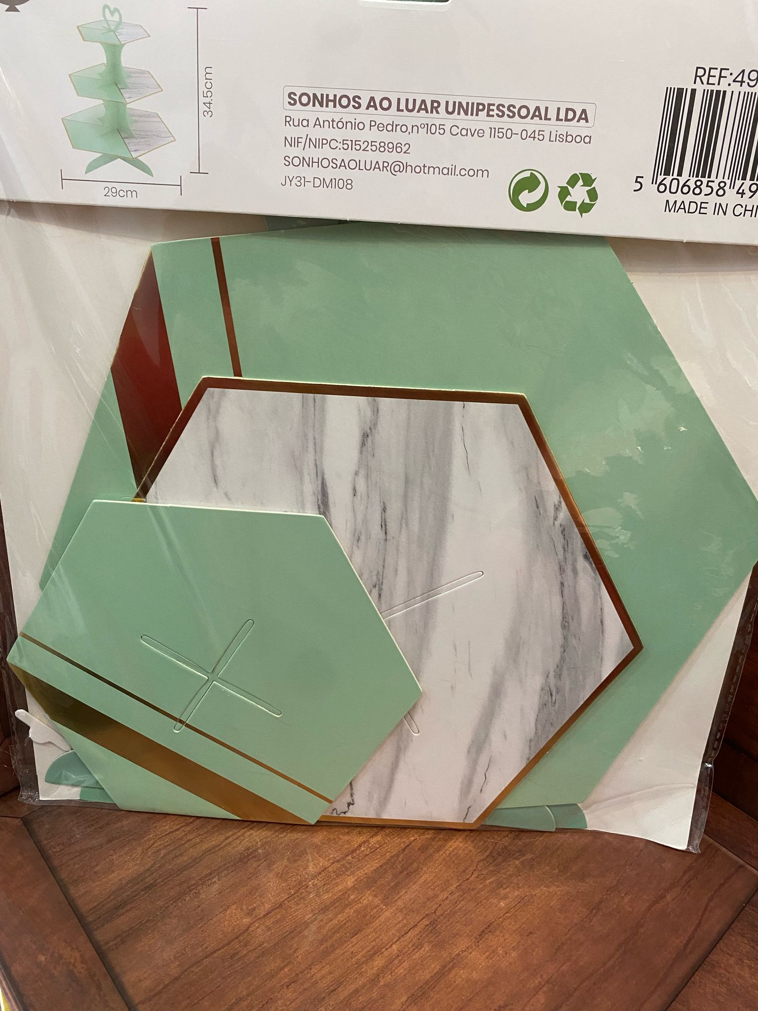 ستاند كب كيك 3 طبقات لون أزرق