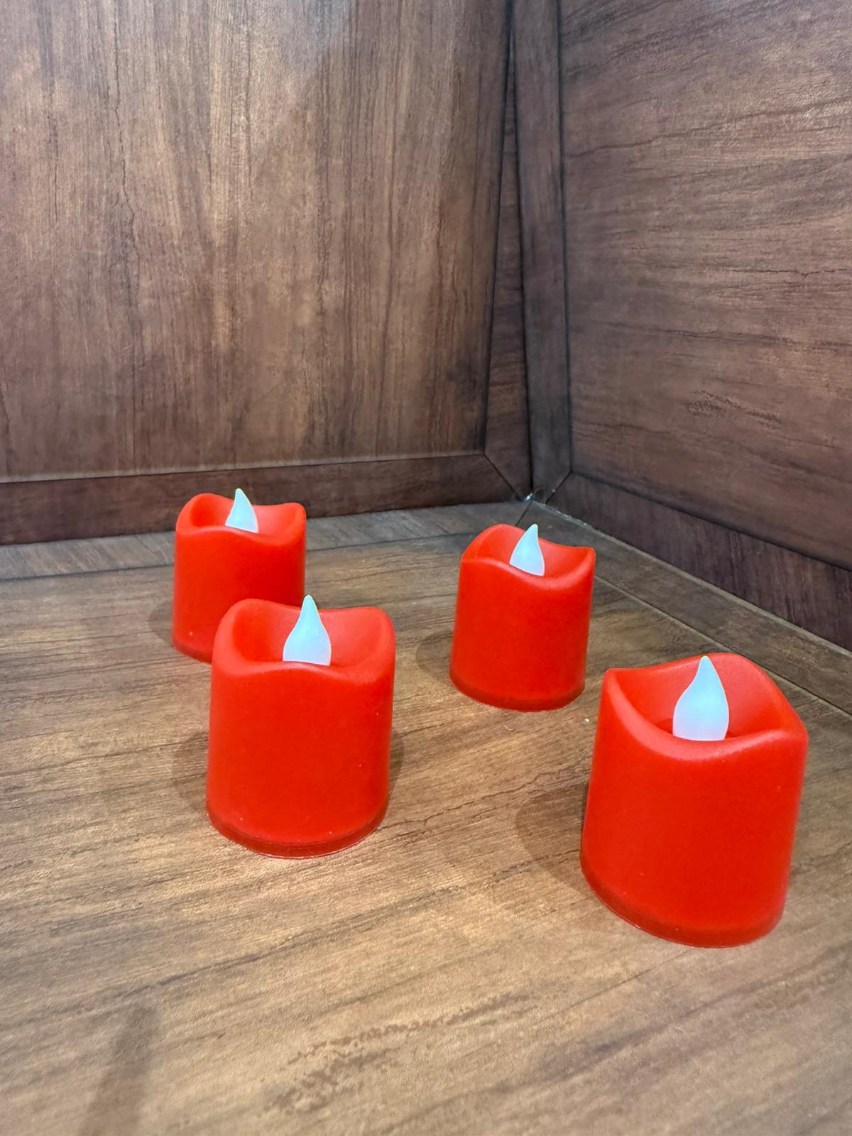 شمع الكتروني لون احمر