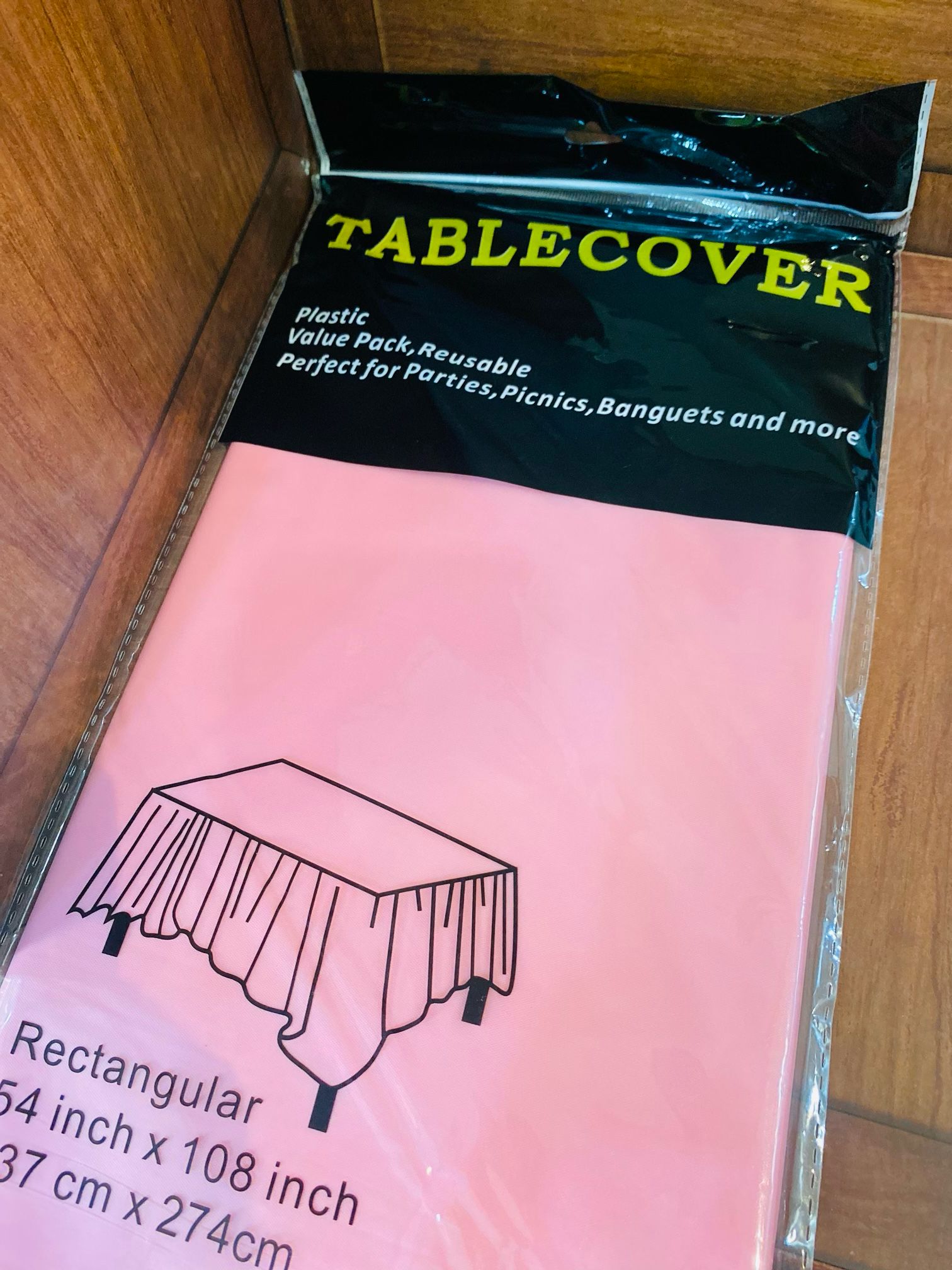 شرشف طاولة سادة زهري